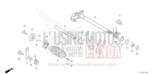 BARILLET DE SELECTION CRF300LAS de 2025